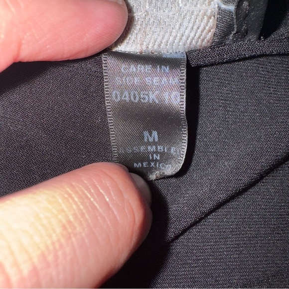 AB Studio Black Ruched Wrap Style Top | Size M - Picture 6 of 7